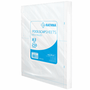 Rathna foolscap single ruled A3- 250 Sheets Pack